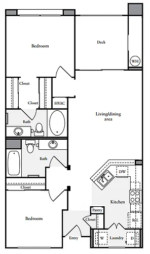 Floor plan 2x2S