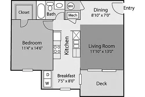 Floor plan Watson A1C