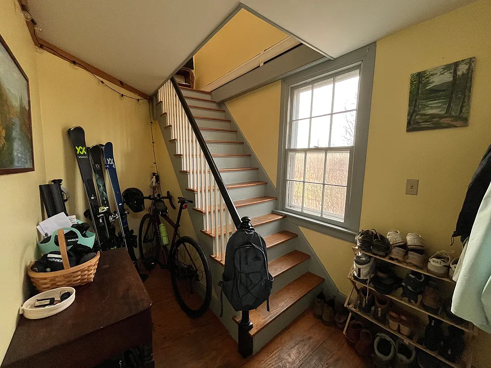 Stairs going up to second floor