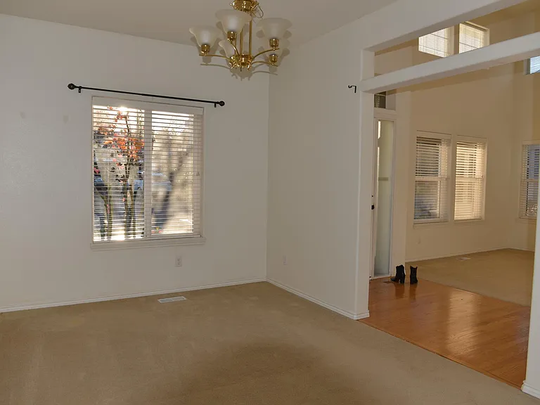 Dining room, hallway and formal living