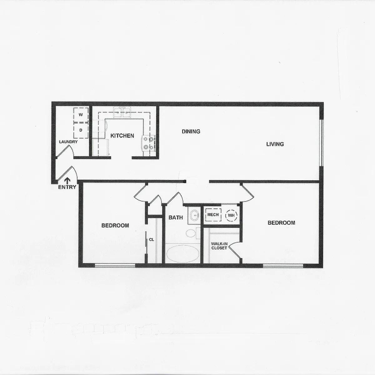 Floor plan Two Bedroom