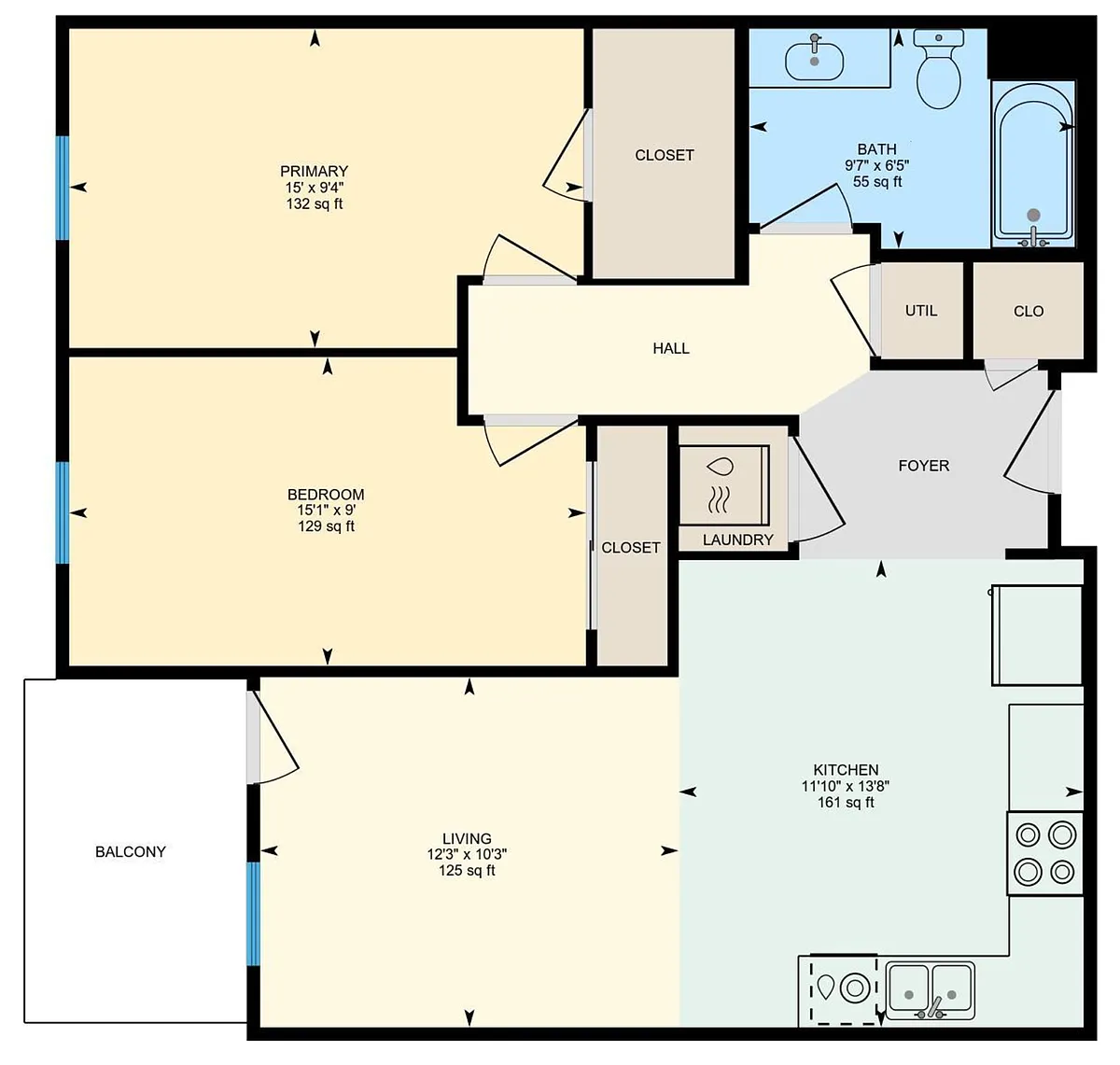 Floor plan 403 Top Floor