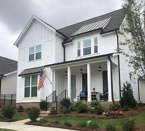 Hickory A elevation. Big welcoming porch