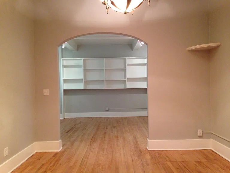 Dining room looking into living room
