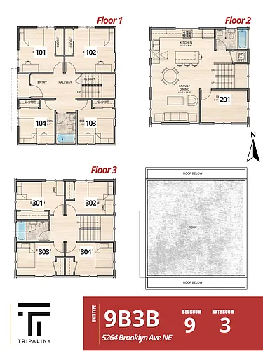 Floor plan 5264 Brooklyn Ave NE