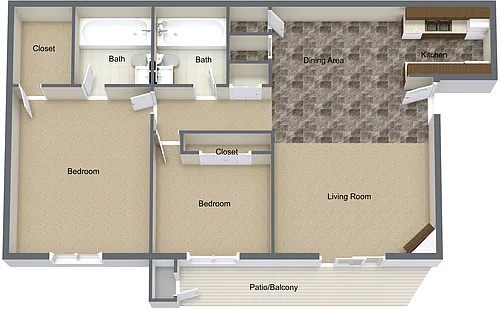 Floor plan Two Bedroom