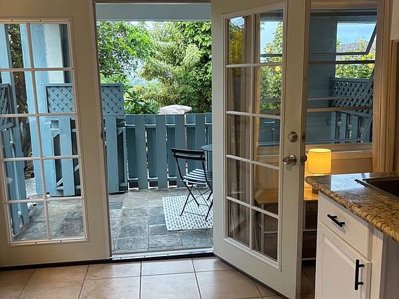 view from living area to eat-in lanai