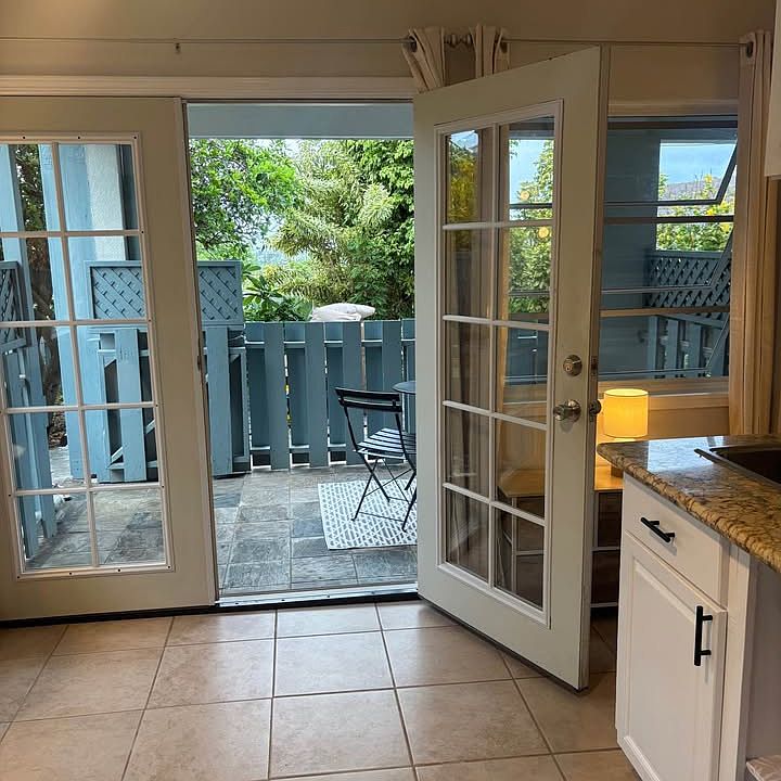 view from living area to eat-in lanai