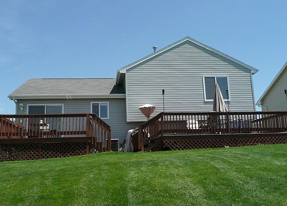 Huge Double Deck (shows refinished deck)