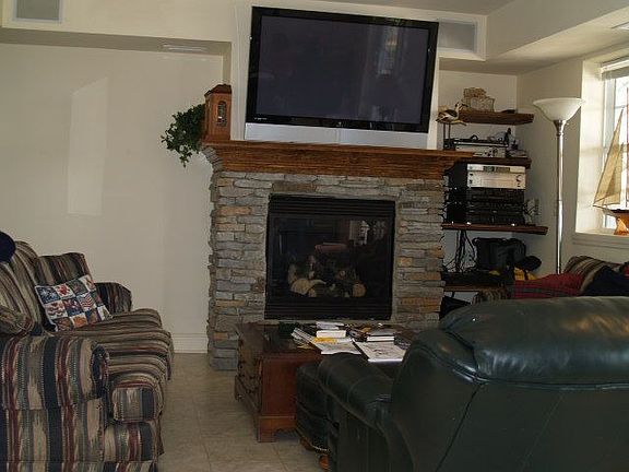 Fireplace with home theater system