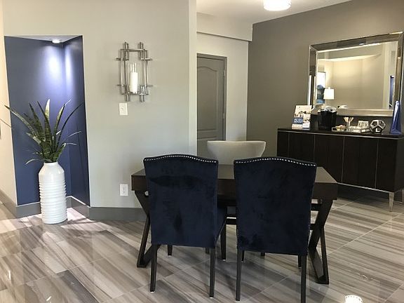 Prospective Resident Greeting area with coffee bar