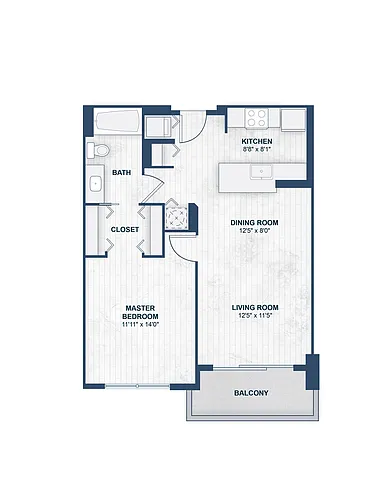 Floor plan 1/1 ANTIBES