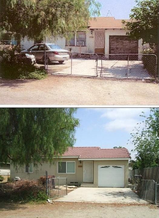 Front - before/after