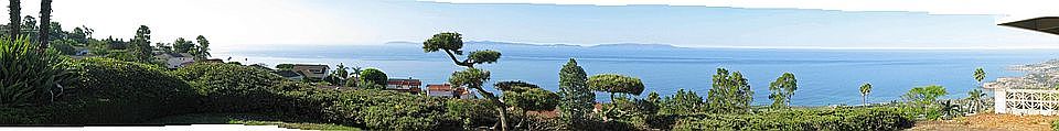 Unobstructed Catalina Is. view. Panorama from 11 pictures!