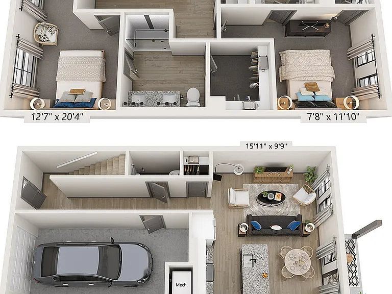 Explore this elegant multi-level home layout, designed to maximize space and comfort. Explore this elegant multi-level home layout, designed to maximize space and comfort.