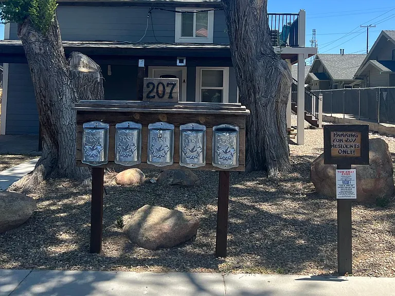 Mailboxes, front of main house