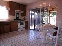 Eat in kitchen with access to backyard