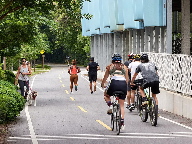 Walk or bike to Capital Crescent and Georgetown Branch Trails