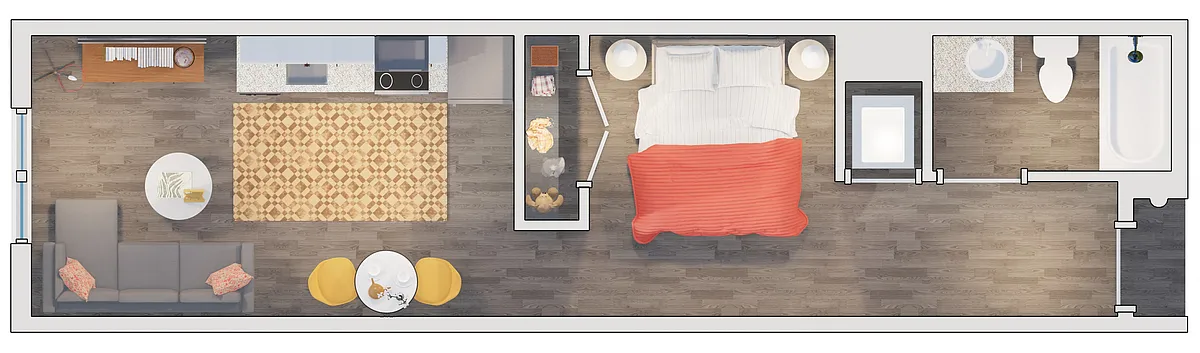 Floor plan Building 3: S3-A | Studio Plus