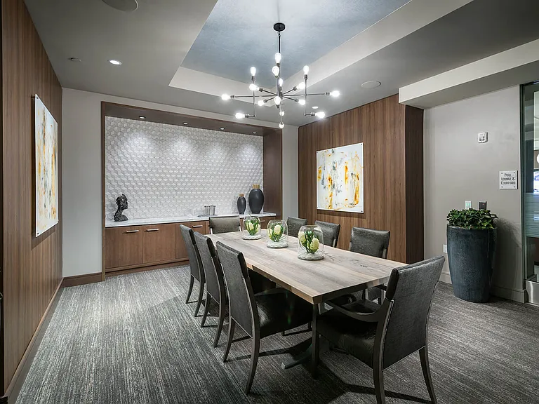 The private conference room makes it easy to work from home