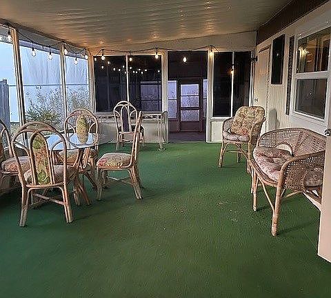 Screen porch living area