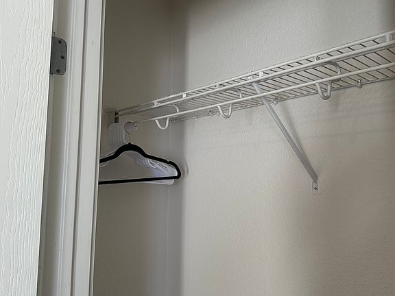 Bedroom B closet space.