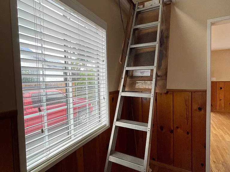 ladder leading to the attic