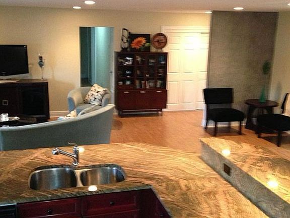 Living area with fireplace/open floor plan