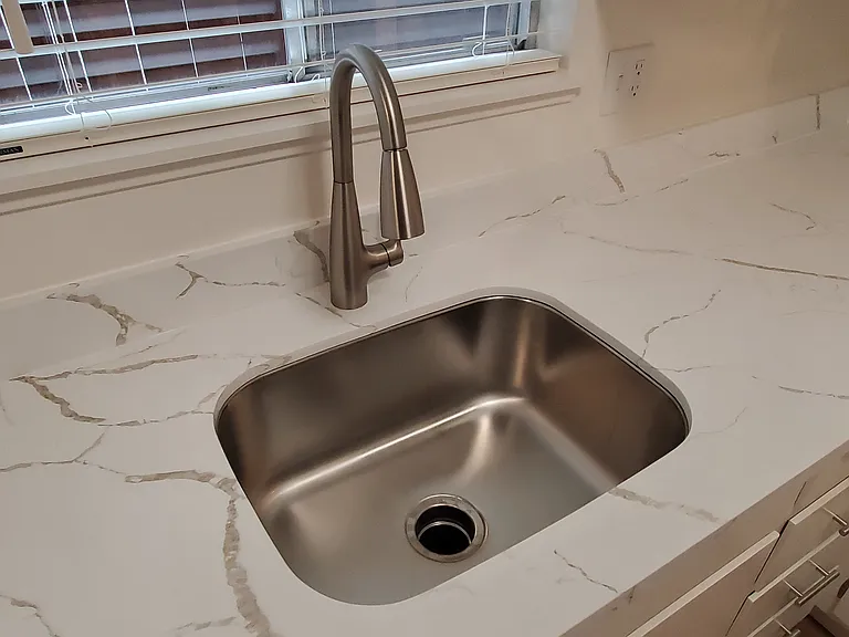 New Quartz Counters, Sink and Faucet