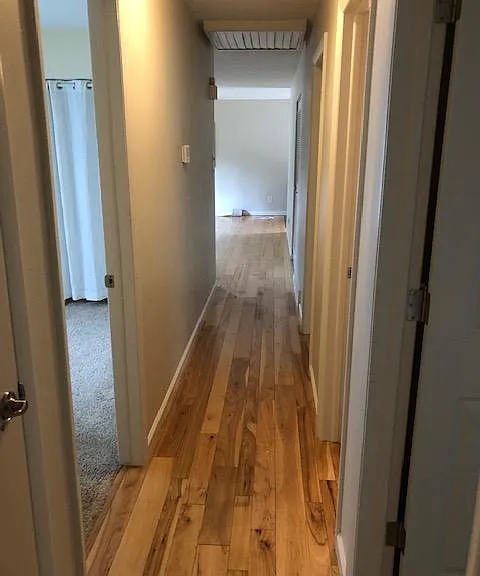 Hallway facing living room