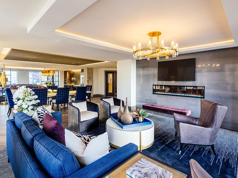 Clubhouse with a Fireplace