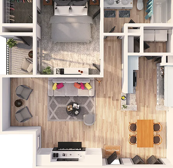Ridge at Roper Mountain - A1BR1 Floor Plan Ridge at Roper Mountain - A1BR1 Floor Plan