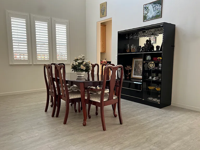 Formal Dining room with high ceiling