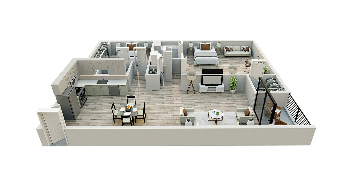 Floor plan 2 Bedroom D