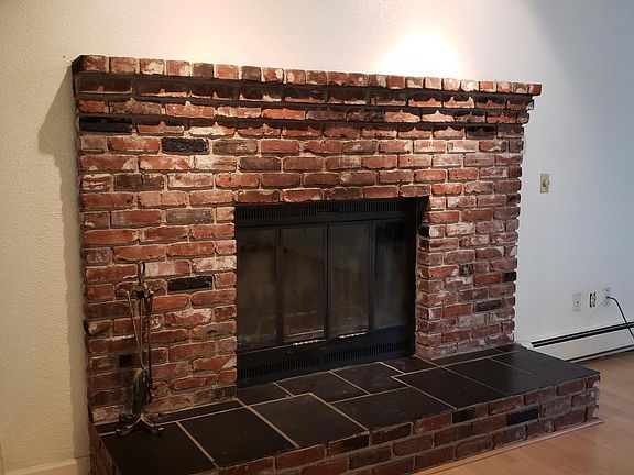 Wood burning fireplace