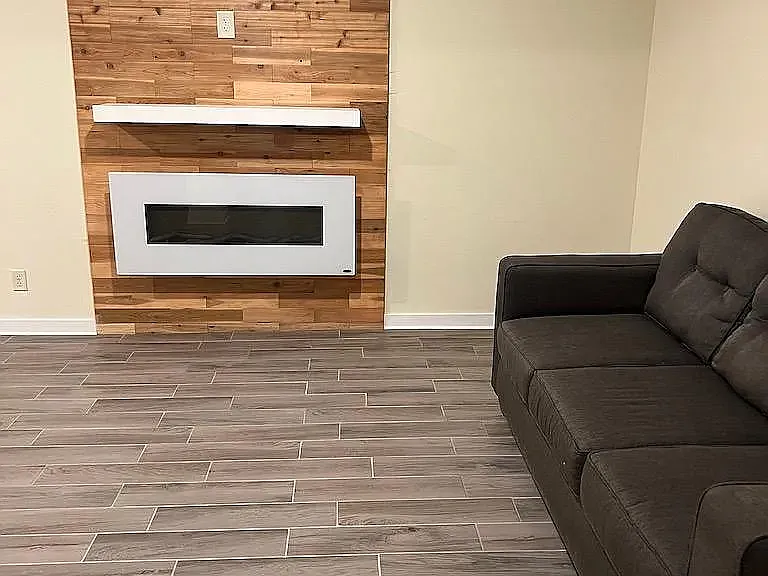 Basement entertainment/accent wall