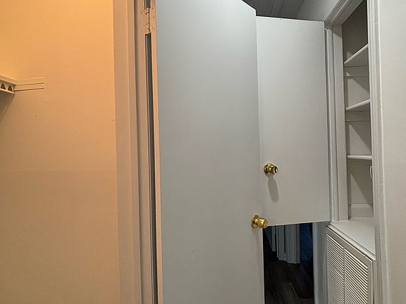 Hallway closet and linen closet