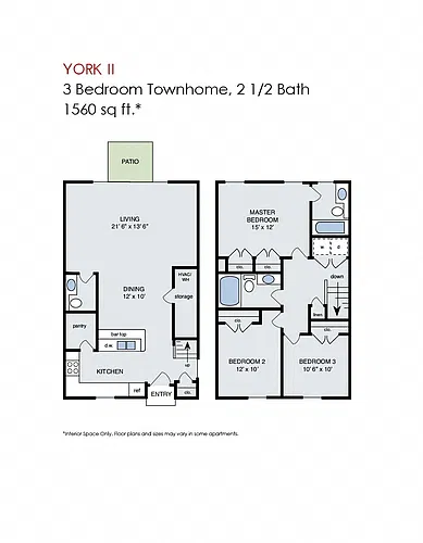 Floor plan York II Townhome - Phase 2
