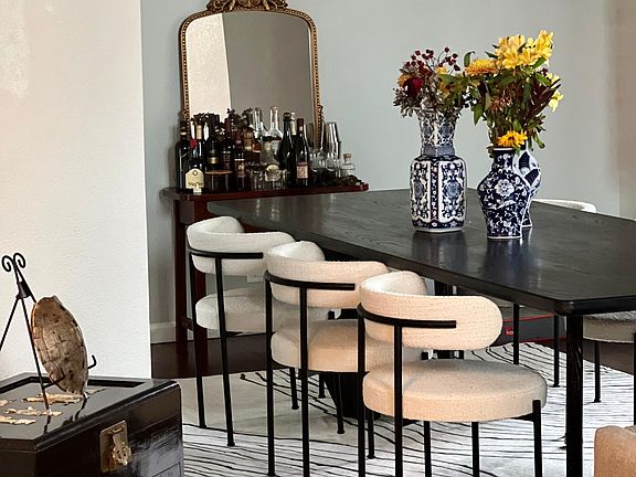 Formal dining area for 8