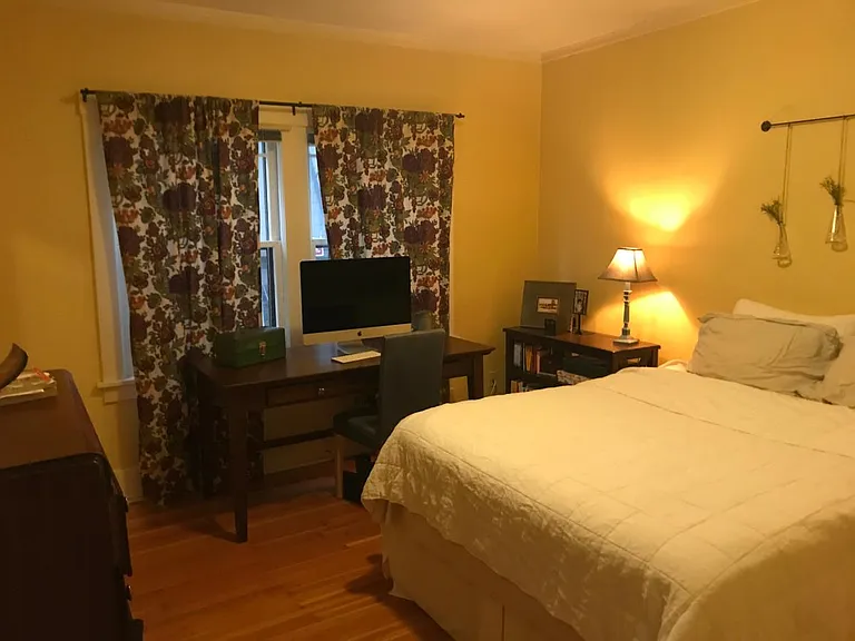 Bedroom 2, wood floors
