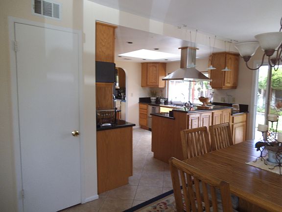 Kitchen with granite countertops