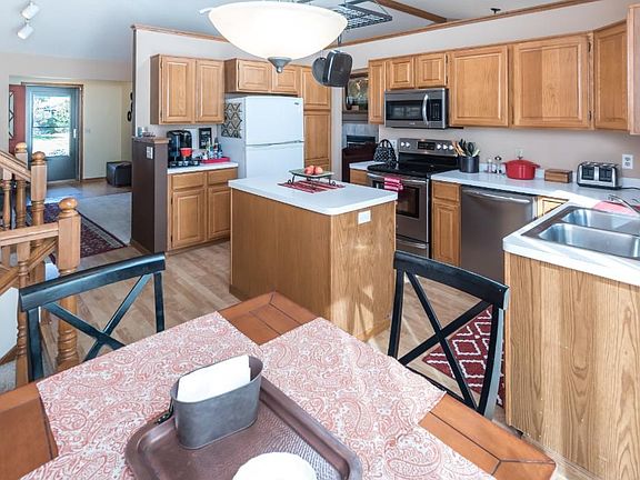 Kitchen and eat in dining room