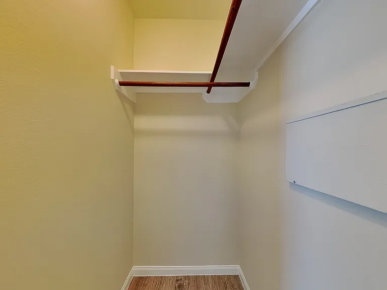 Minimalist hallway with warm y