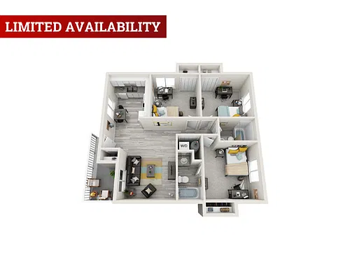 Floor plan 3x2 W/D - Station