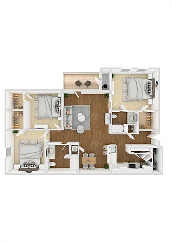 Floor plan Three Bedroom