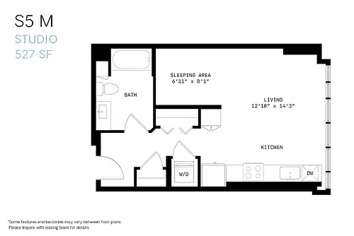 Floor plan Studio S5m