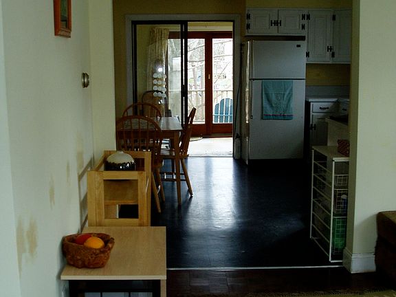 View to kitchen, sunroom