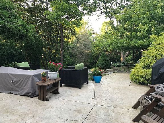 Secluded back patio.