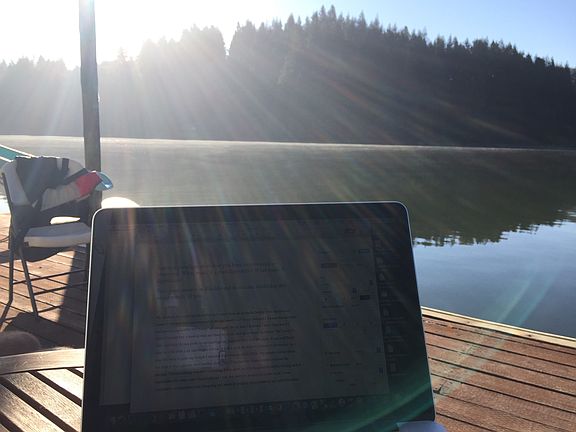 sunrise on dock tenmile