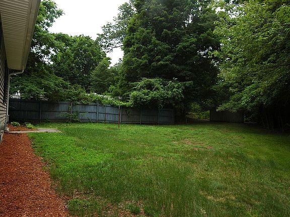 Backyard with large shed